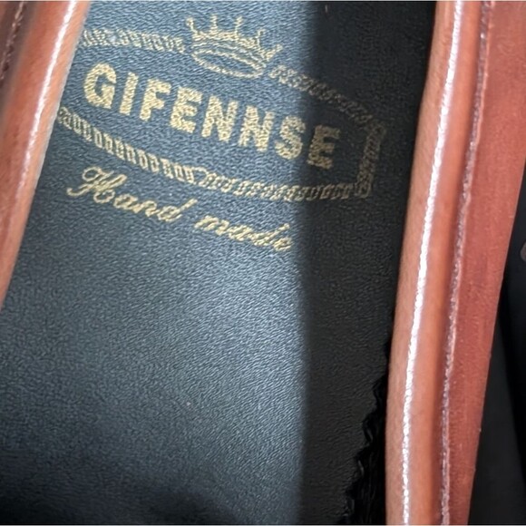 Gifennse Slip-On leather Penny Loafers brown size 9 handmade classic formal main image 4